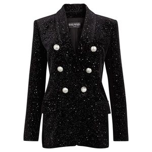 Balmain black sequin pants & blazer